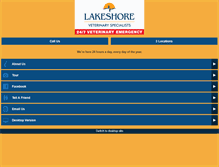 Tablet Screenshot of lakeshorevetspecialists.com